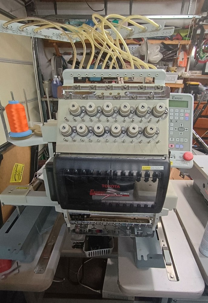 2 Toyota 860 Embroidery Machines