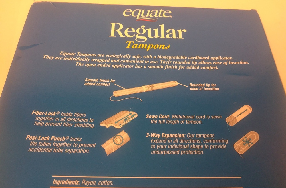 Equate 48 Bonus Pack Regular Tampons - New. (BLDG)
