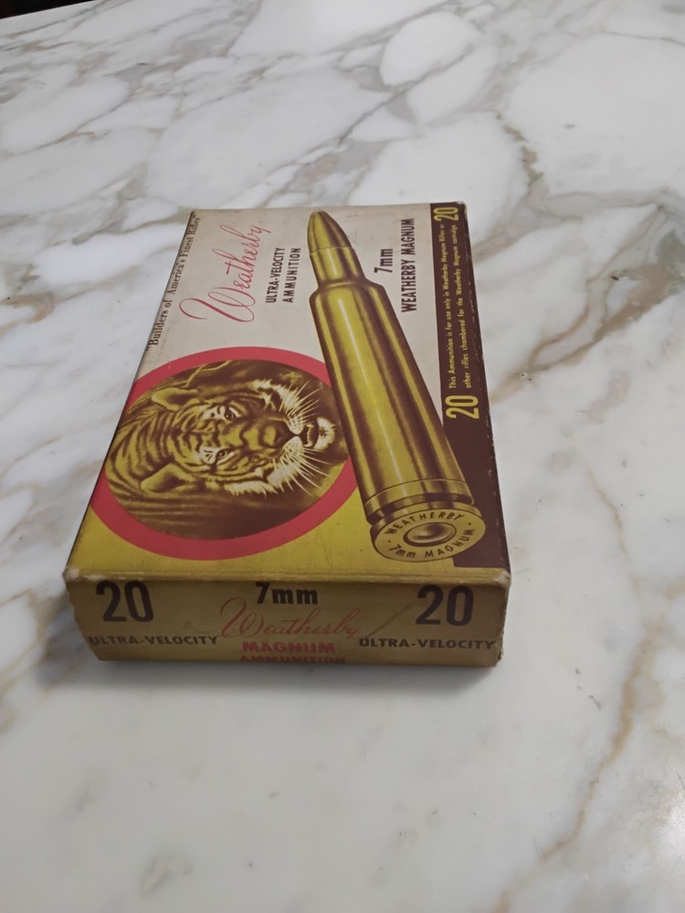 Weatherby 7mm Magnum Empty Ammo Box
