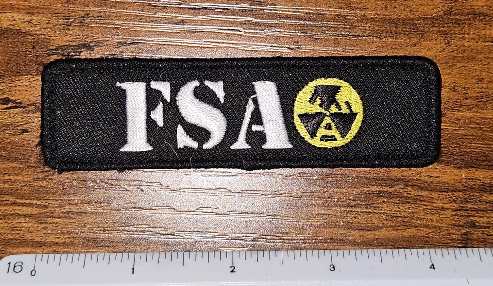 FSA Haz Mat Velkro Back Tactical Uniform Morale Patch