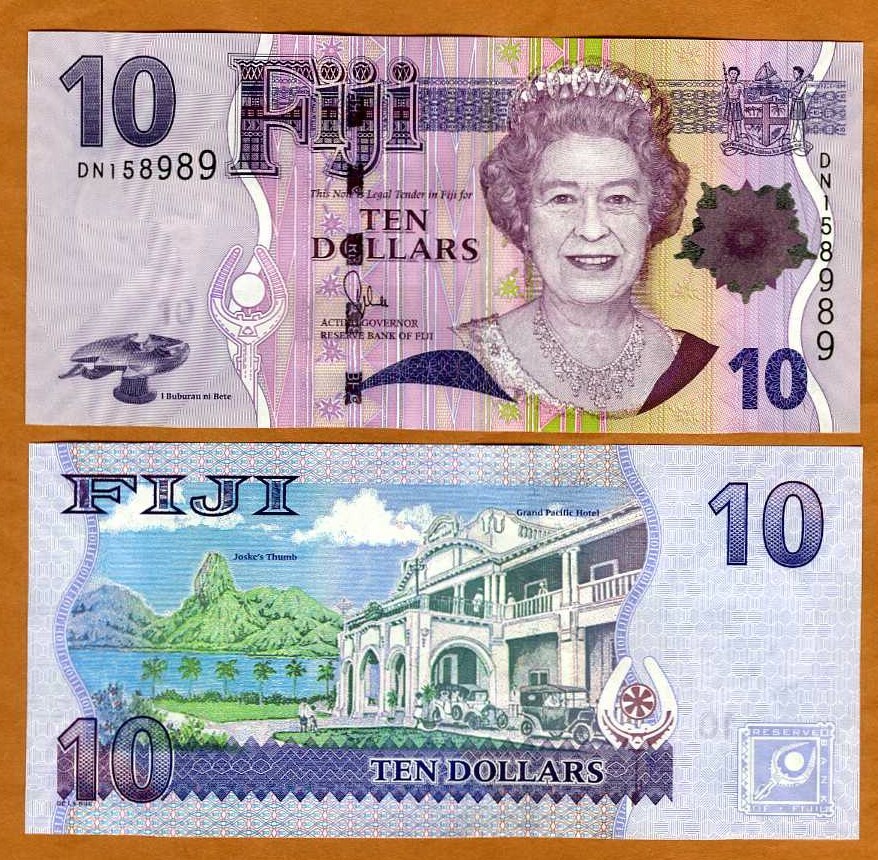 FIJI, 10 dollars, ND (2012), P-111b, QEII, UNC