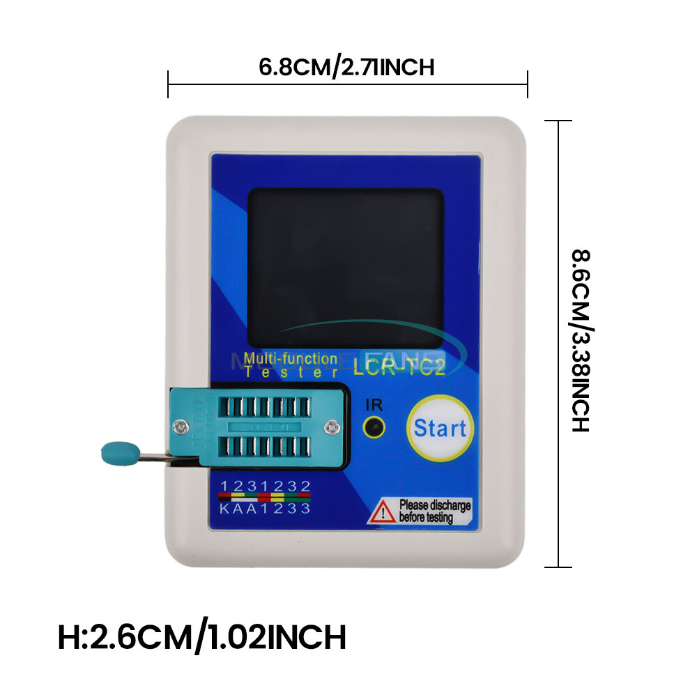 LCR-TC2 / LCR-TC3 High-precision Transistor Tester Diode Capacitance Test Meter