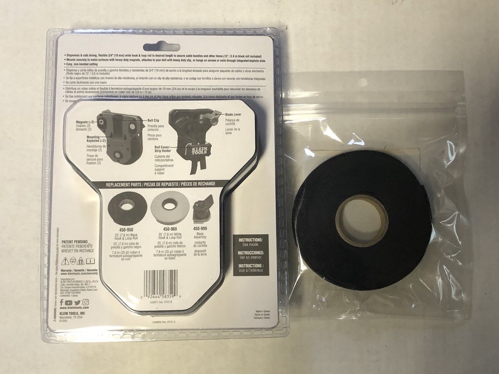 Klein tool dispenser 450-900/Hook & Loop Roll
