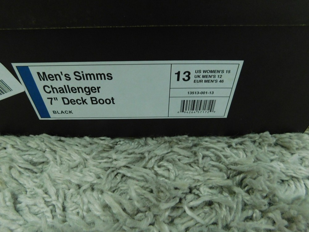 Simms Challenger 7" Deck Boot-13 Black