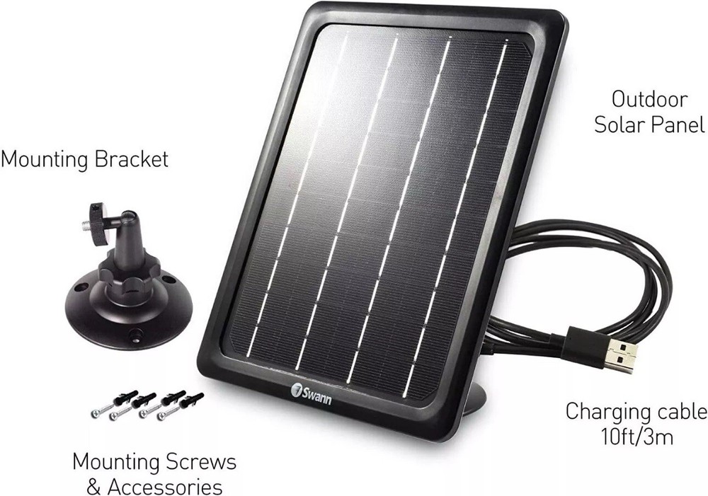 SWANN 1080p Wireless Security Camera Solar Charging Panel SWWHD-INTSOL-GL