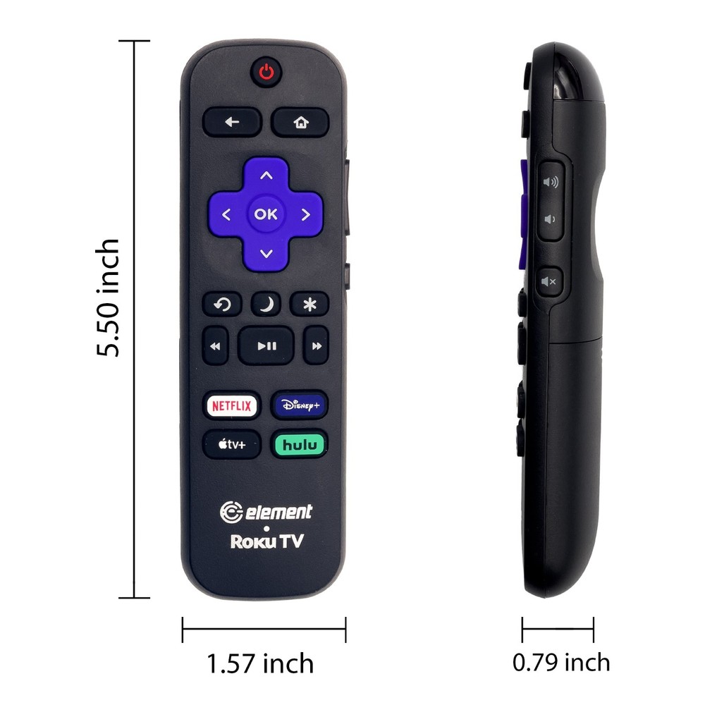 OEM Replacement Remote Control Compatible with All Element Roku TV Smart 4K TVs