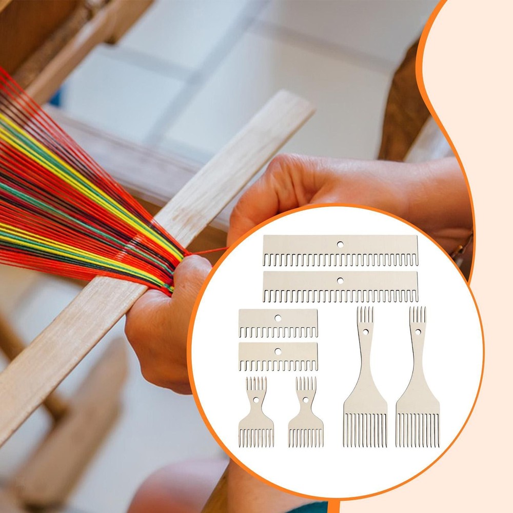 Wood Weaving Loom Comb Kit Braided Tools Double Ended Versatile DIY Weave Tools
