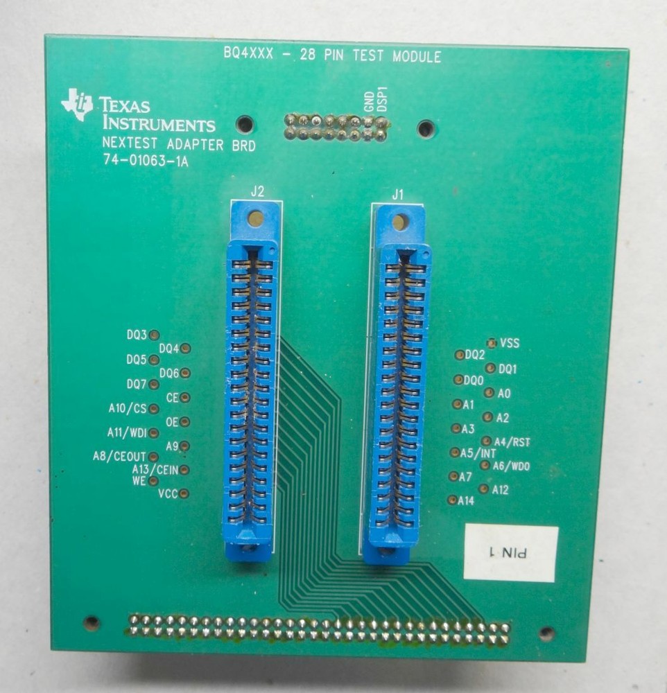 Texas Instruments Nextest Adapter Board BQ4XX 28 Pin Test Module 1063a