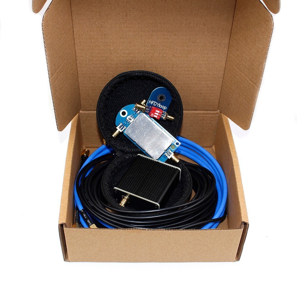 Compact HFDY Active Small Magnetic Loop Antenna For HF Short Wave AM FM VHF UHF