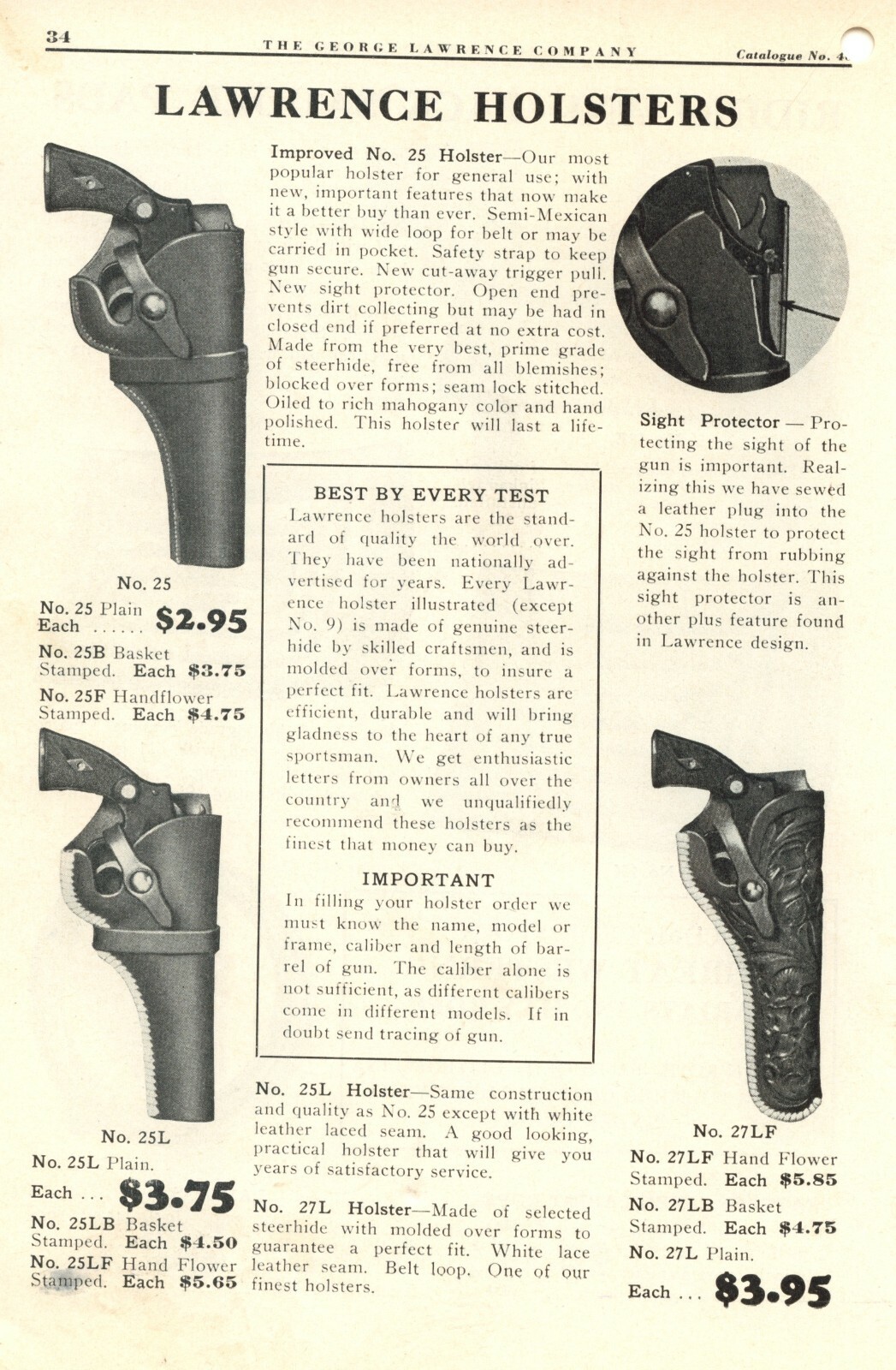 1940 George Lawrence Leather Catalog #40 on CD - Saddles, Holsters, Portland, OR