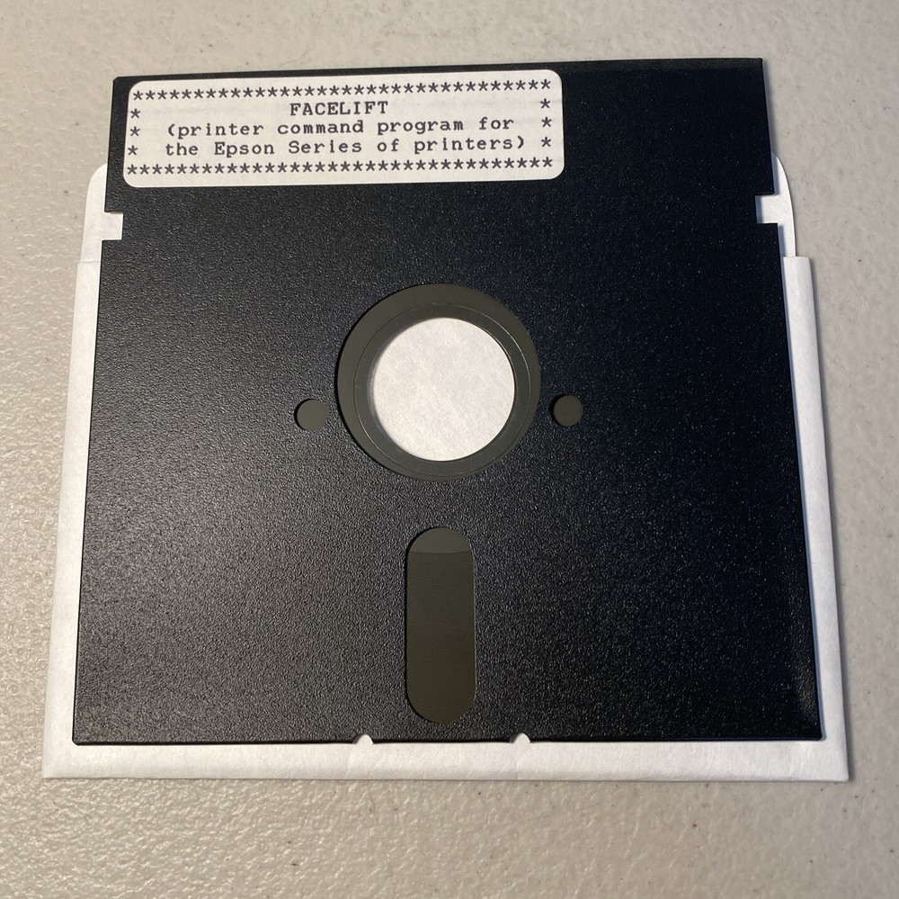 Apple II FACELIFT Printer Command For Epson 5.25” Floppy Disk Vintage