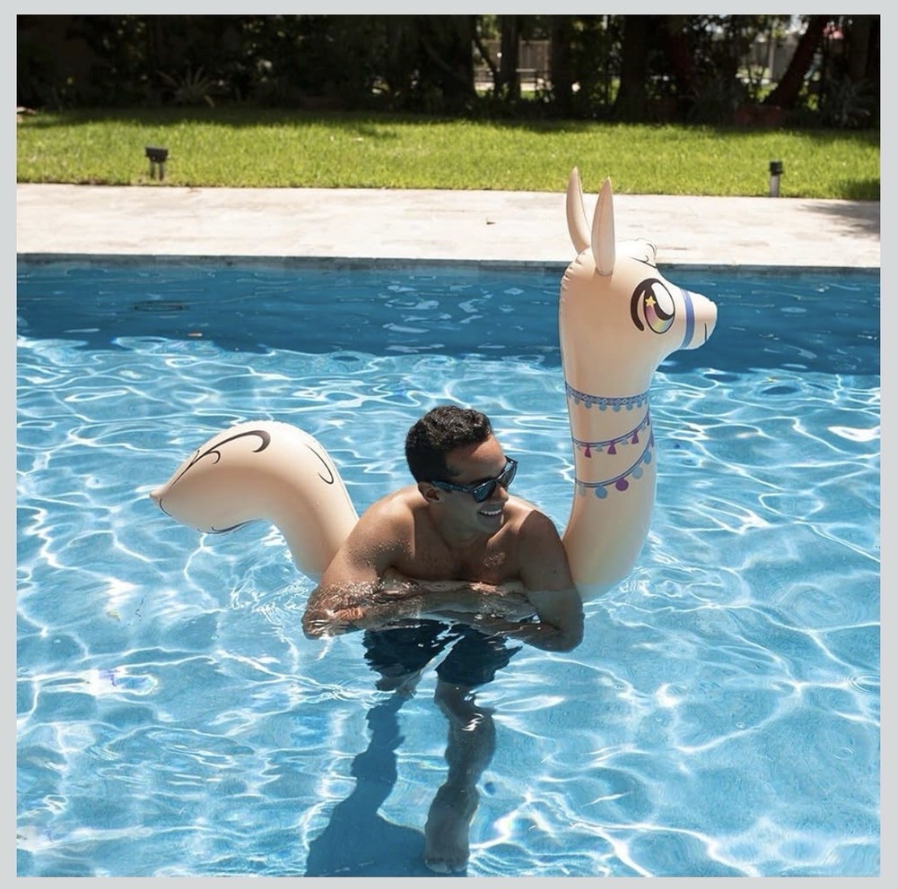 PoolCandy Llama Ride-On Super Noodle Pool Float Pool Candy