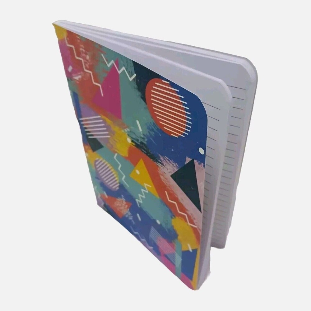 Notebook Journal ARTSY Geometric SILVER LEAF Lined Pages Composition Stationary