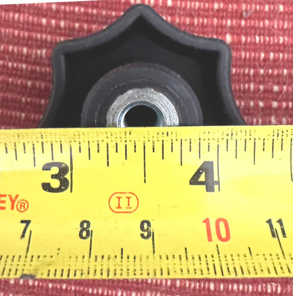 Knobs Black KIPP Hand Knob (Pair) White Center 5/16-18 thread-Open Box