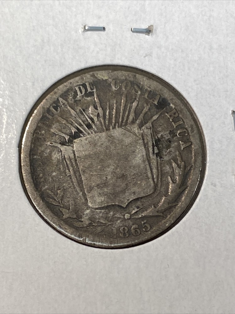 1865 costa rica 25 centavos