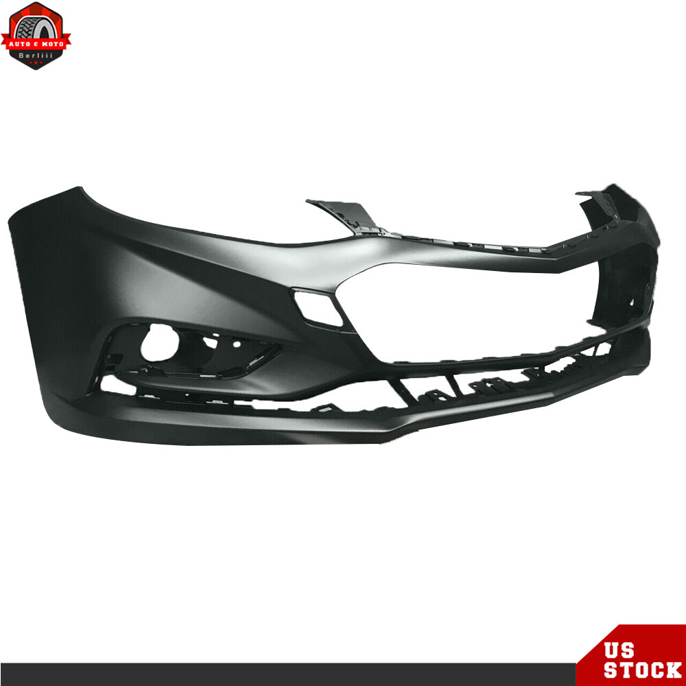 Front Bumper Cover+Upper & Lower Grille Chrome For 2016 2017 2018 Chevy Cruze