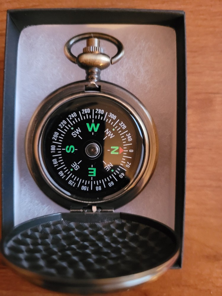 1pc Retro Pocket Watch Shaped Compass Outdoors Multifunctional Tool For...
