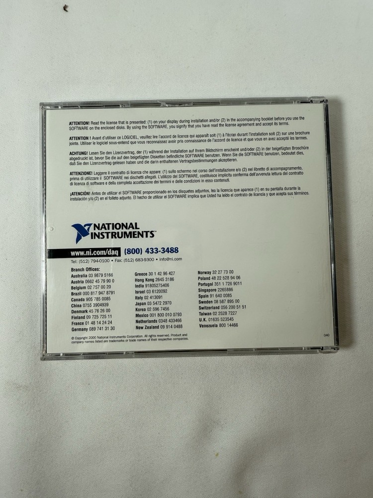 NI-DAQ Data Acquisition Driver Software 2-Disc Set - Windows 2000/NT/9x, Mac OS