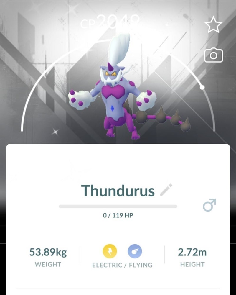 Shiny Thundurus Therian white version background - MlNl P T C - Read Description