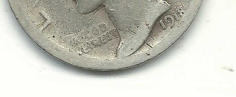 VERY NICE DATE DOUBLING 1918 D MERCURY SILVER DIME-MAY071