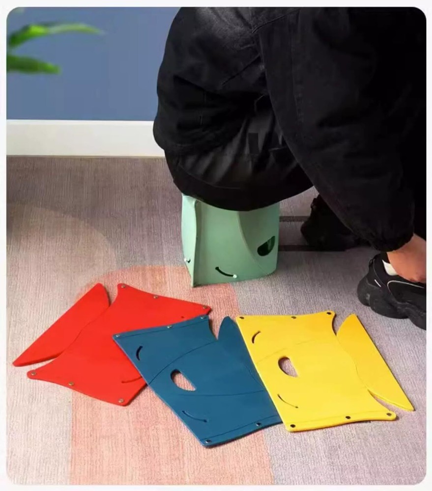 4 Pack Folding Portable Camping Hiking Stools with Handbag Function - Lightwe...