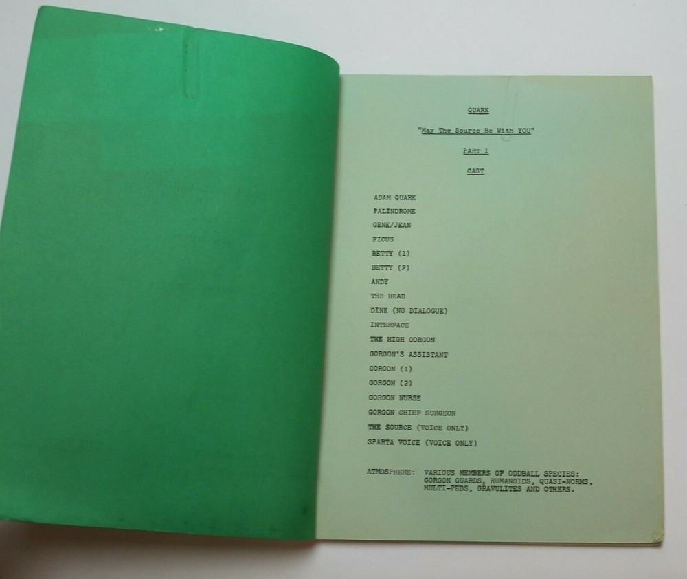 QUARK / 70's Sci Fi TV Script "May the Source Be with You" STAR WARS Spoof