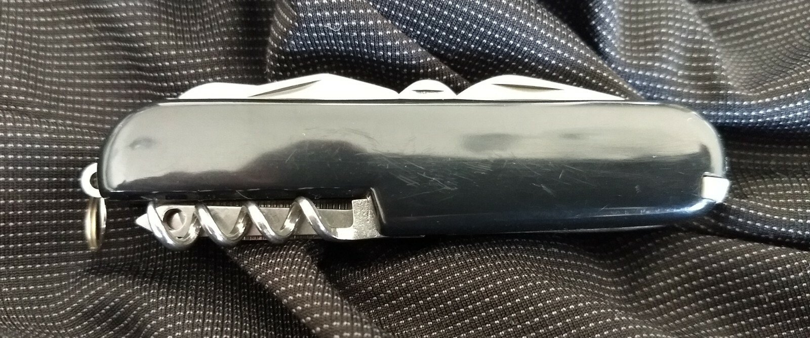 Black Swiss Scout Camping Knife Pocket Multi Tool - Free Same Day Shipping!