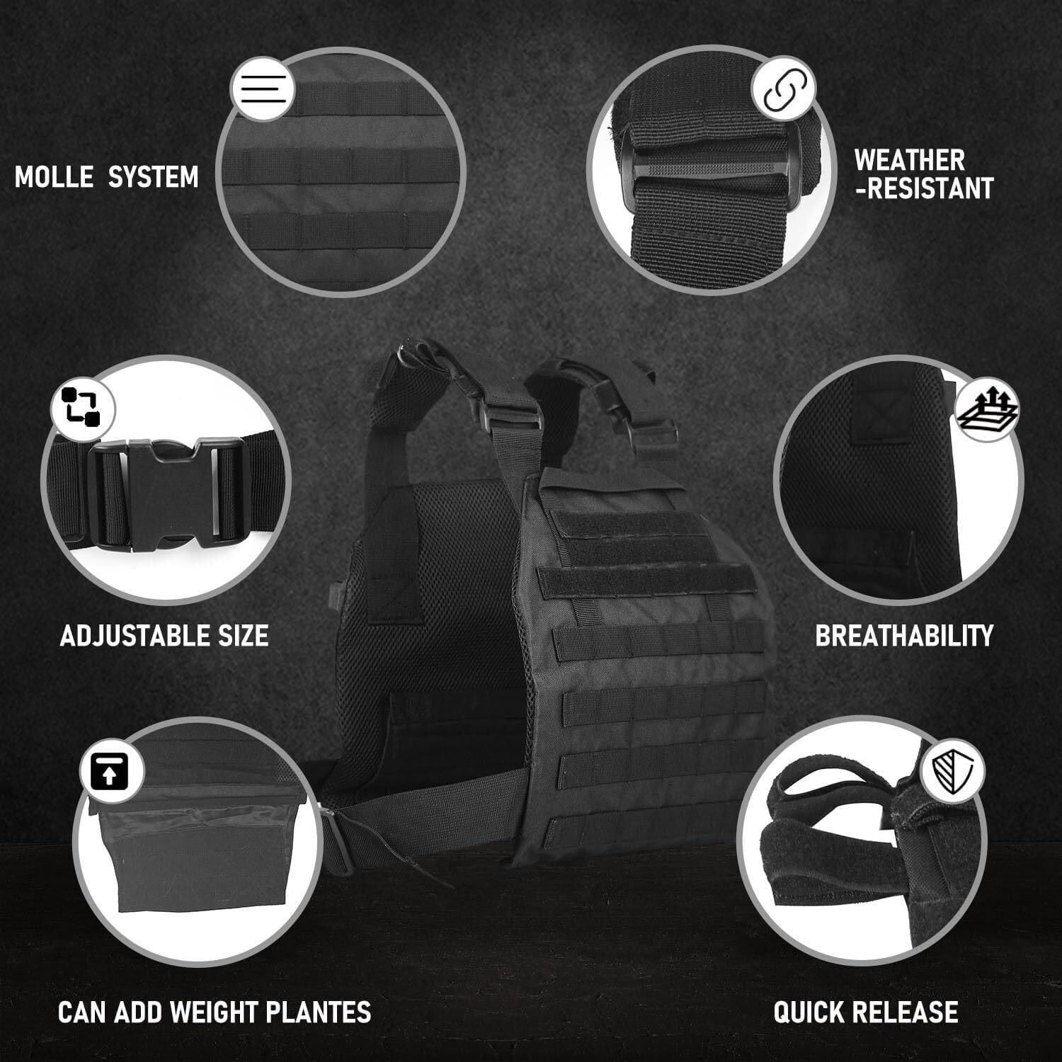 Weighted Vest for Men and Women Weight Vests Adjustable Strength and Endurance