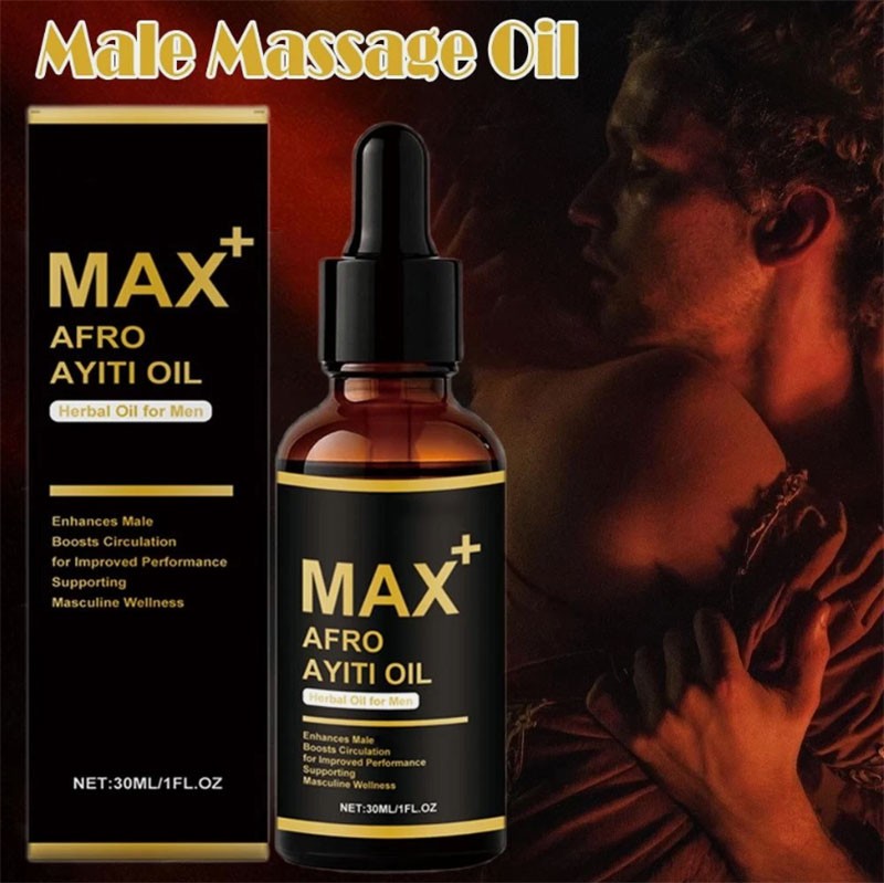 Max+ Afro Ayiti Oil Herbal Oil for Man Enhances Male Boosts Circulation NEW