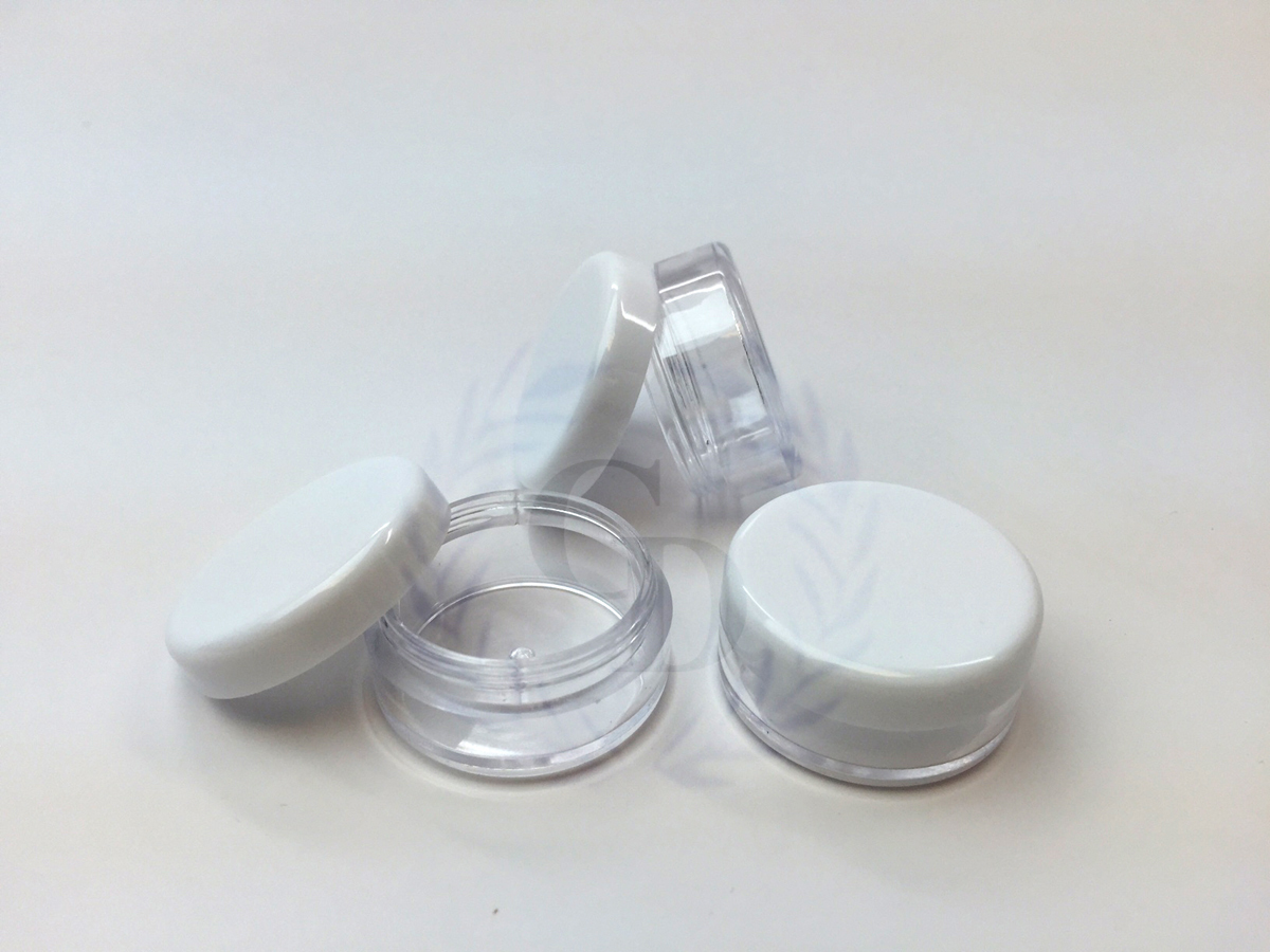 50 Pieces 5 Grams Cosmetic Empty Sample Small Containers Jar Makeup Lip Balm 5ml