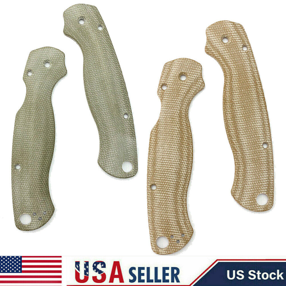 1 Pair Custom Micarta Scales Handle Grips For Spider Spyderco Paramilitary 2 C81