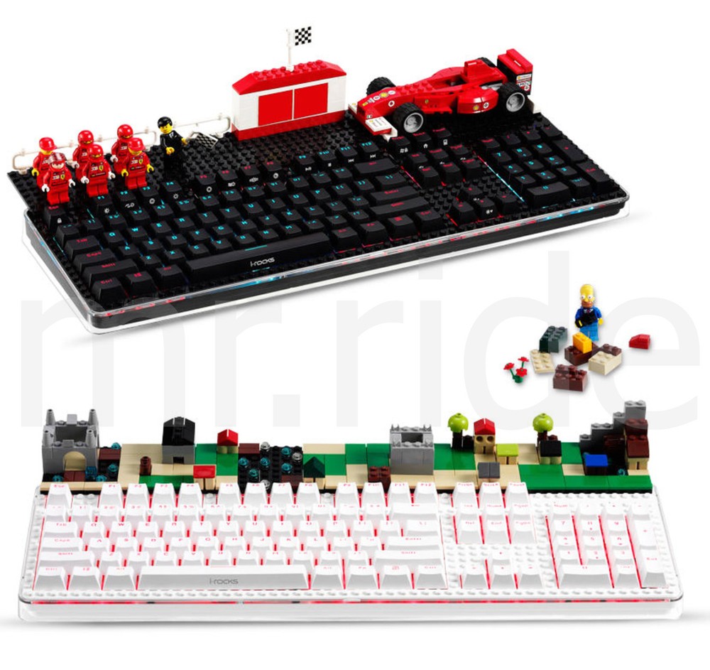 I-ROCKS Illuminated Mechanical Game Brick Keyboard Led Embedded Black