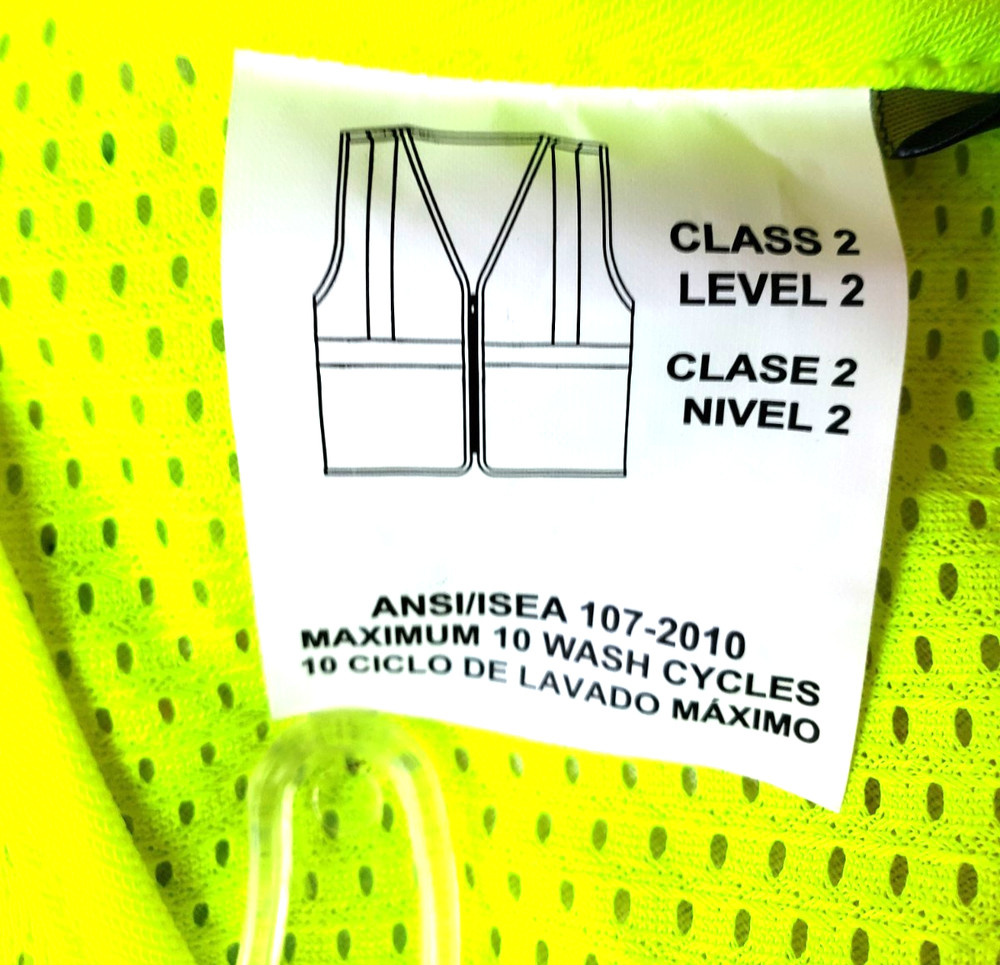 High Visibility Lime Green Road Worker Vist Larg Size