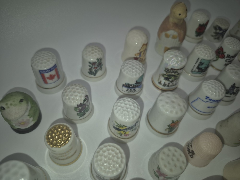 Vintage Porcelain State Thimble Lot