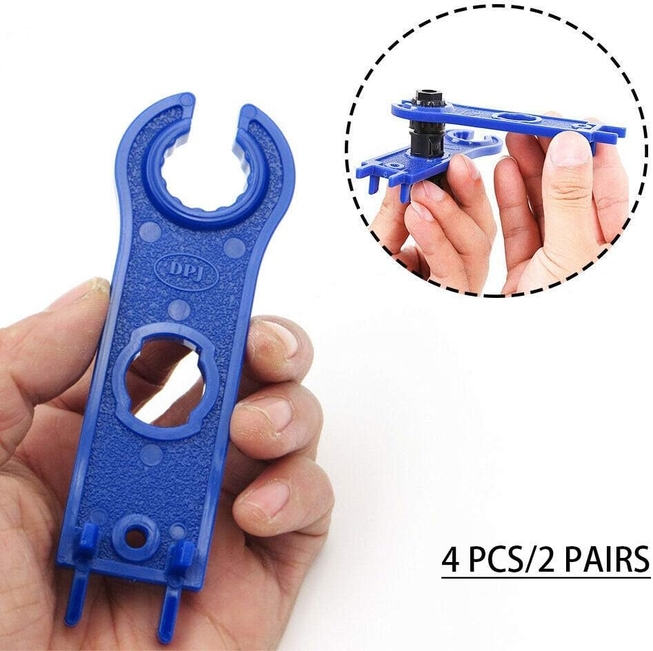 2 Pair Solar Spanner Wrenches for MC4 Connectors, Solar Panel Connector Tool