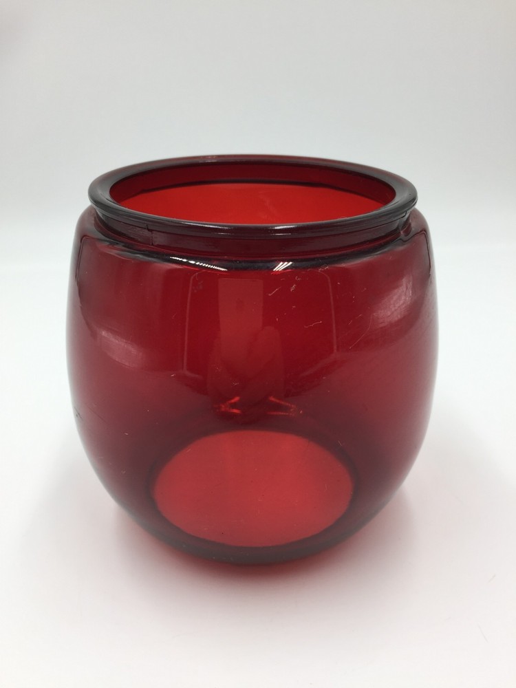 Ruby Red Replacement Railroad Lantern Globe 4" Tall Unbranded