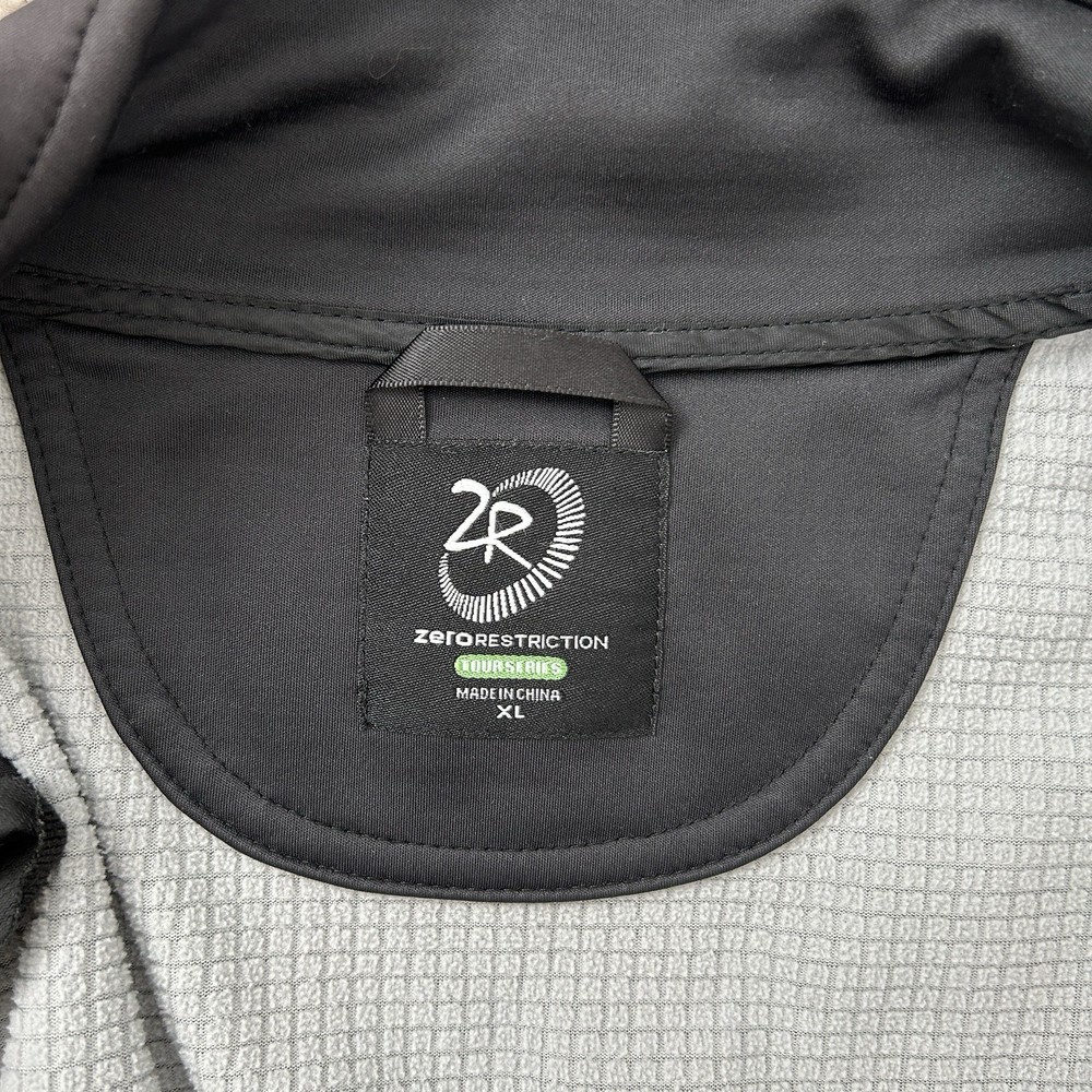 Zero Restriction Jacket Men XL Golf Tour Series Zippered Pockets Softshell Black
