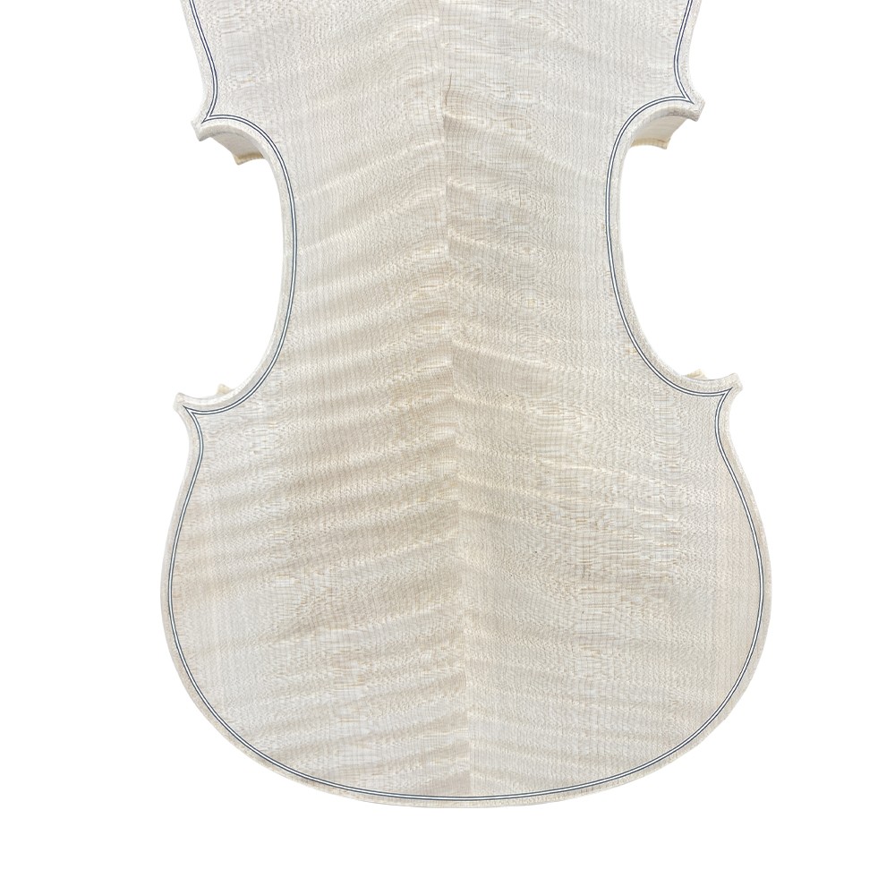 4/4 Full Size Violin White Violin Unfinished Flame Maple Back Side Handmade