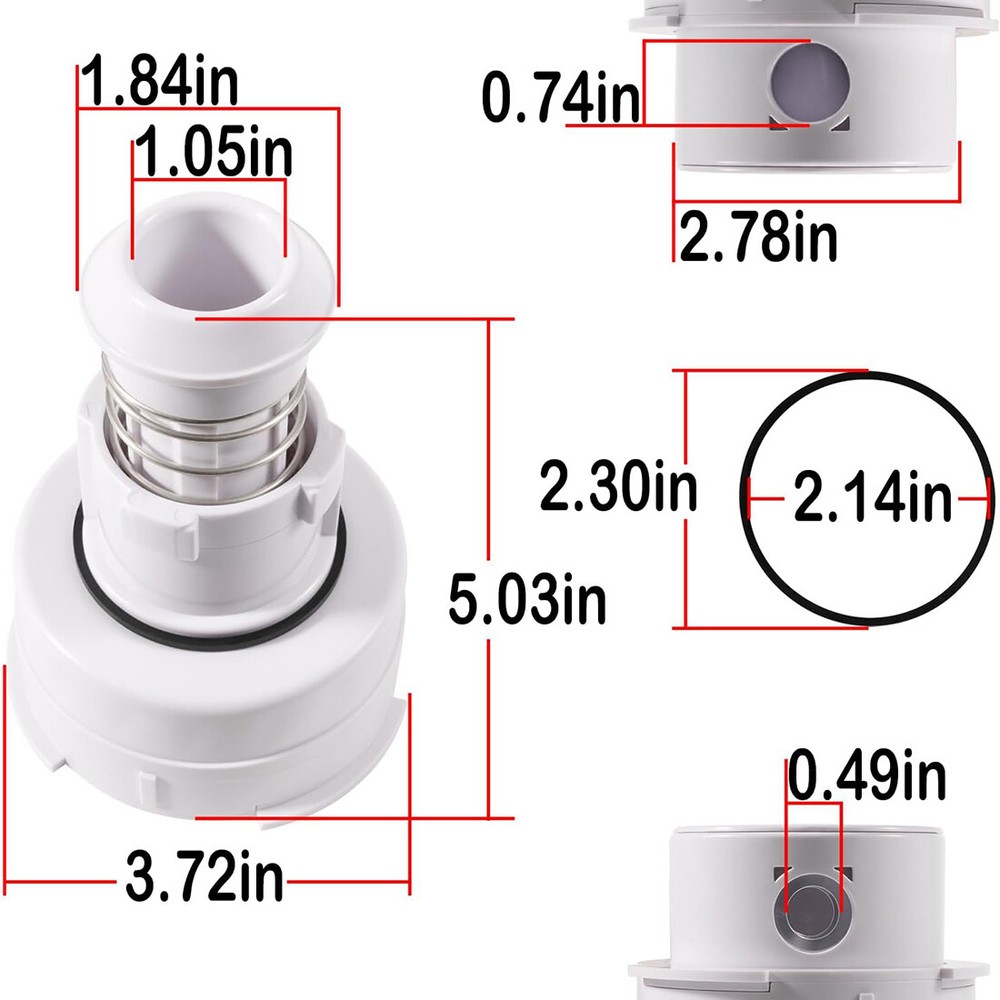 Paramount PCC2000 Rotating Pop Up Head White