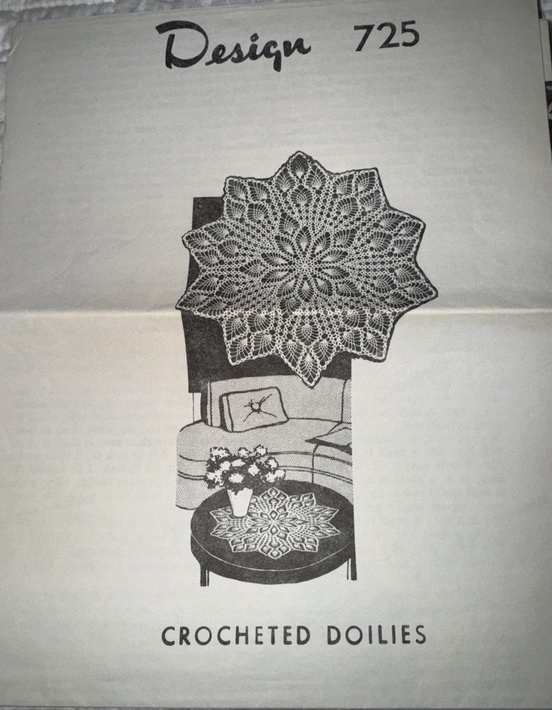Vintage Grit Crochet Doily Patterns ~CHOICE ~Original Pattern