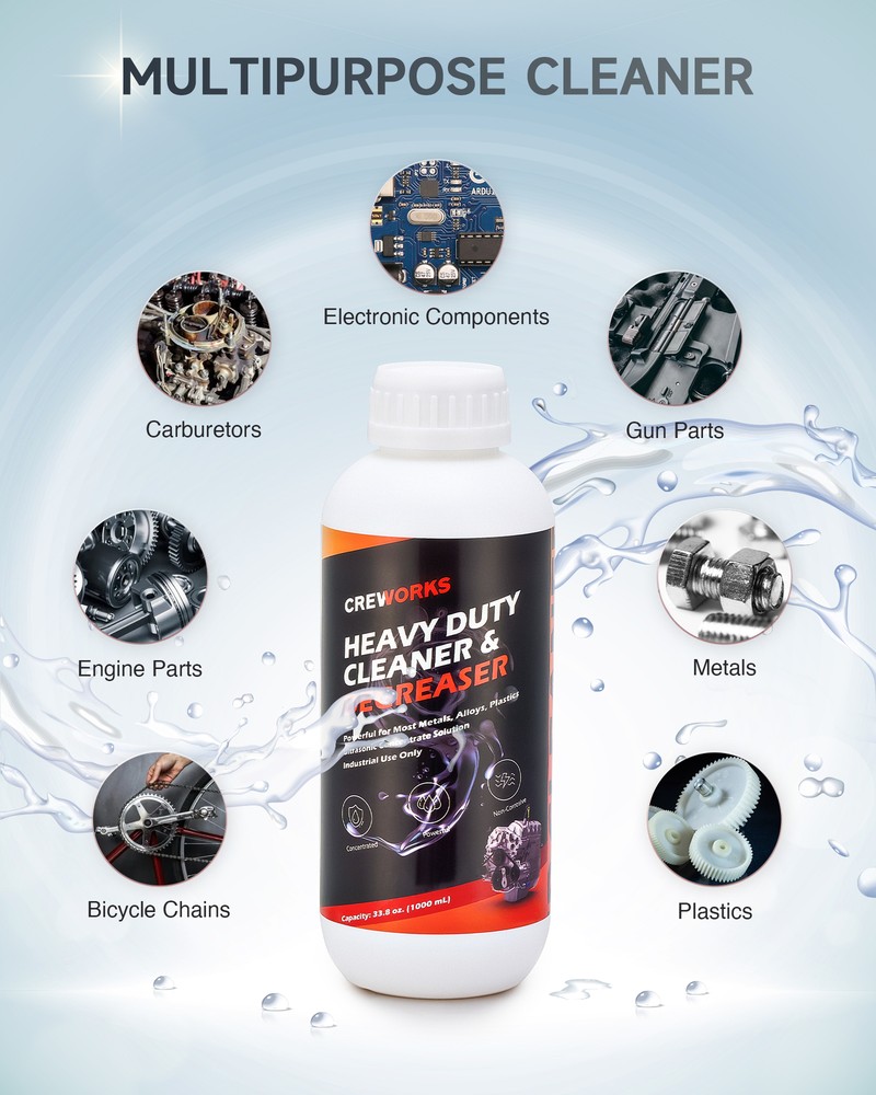 CREWORKS 34 oz Ultrasonic Carburetor Cleaner High Concentrate Cleaner Solution