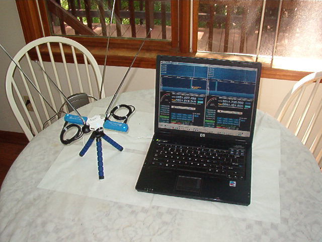 "BLUEBEAM" DUAL SDR RADIO (2x) RTL2832U+R820T2 Drone Tripod Rig