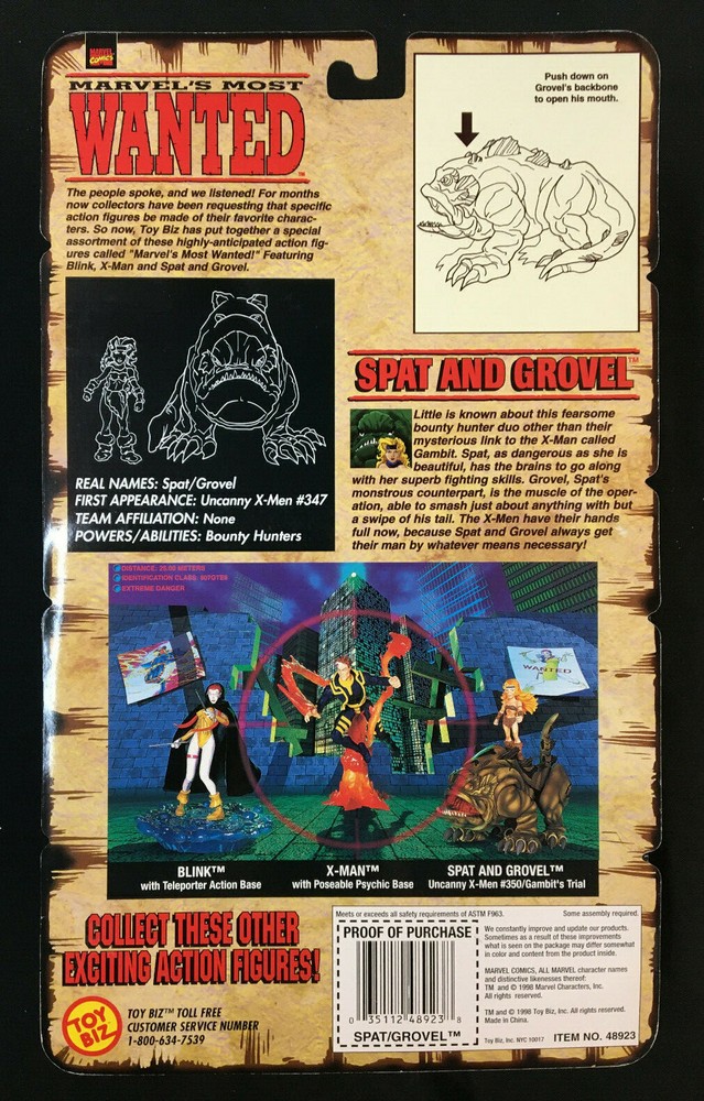 MARVEL'S MOST WANTED SPAT AND GROVEL FIGURE MIB