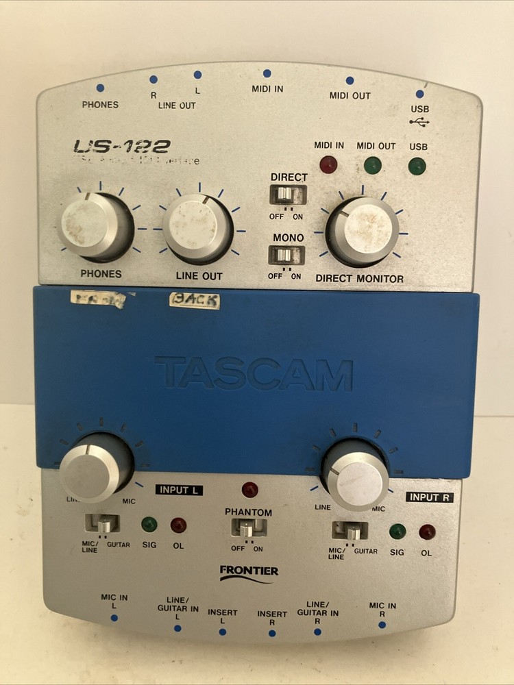 USED Tascam Frontier US-122 2-channel USB Audio MIDI Interface UNTESTED READ