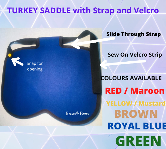 TURKEY SADDLE | BASIC | Fleece | Towel Lined | WATERPROOF CANVAS |POULTRY Mating