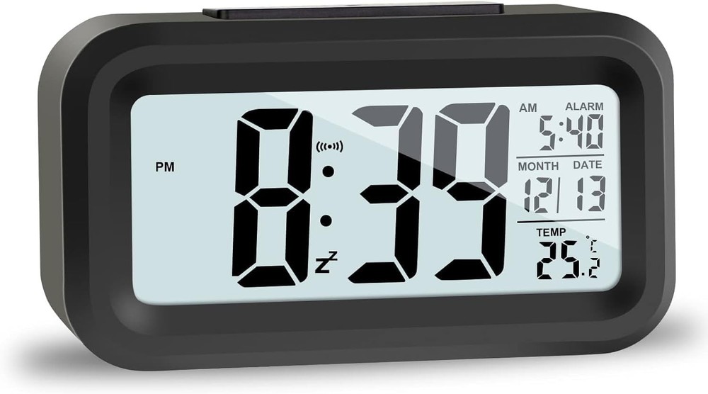 Alarm Clocks for Bedrooms,Digital Clock with LCD Black