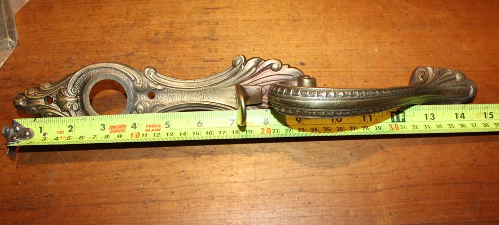 Antique Solid Cast Bronze Penn Hardware LM 599 Entry Thumb Pull Handle X-49