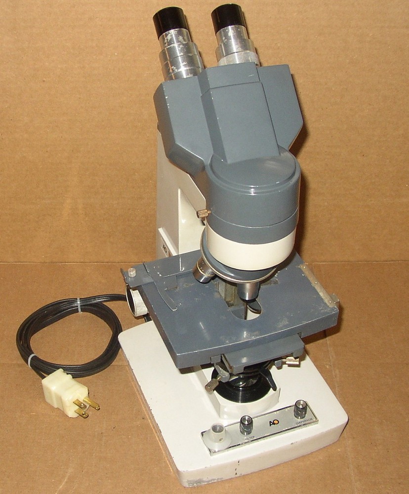 American Optical AO MicroStar One-Ten Microscope + Objectives Condenser *Clean*