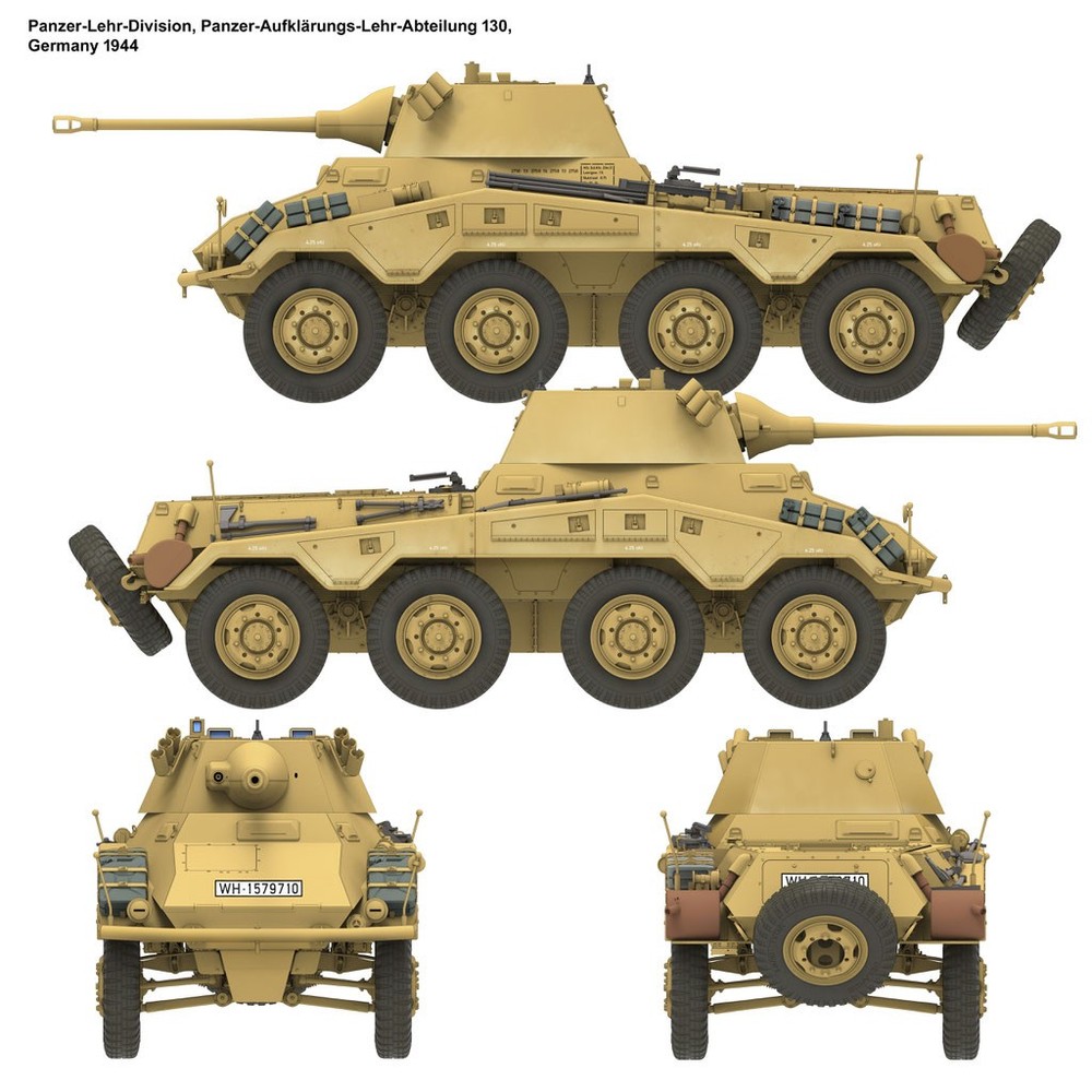 Das Werk 16006 Sd.Kfz. 234/2 'Puma' Normal/Command Versions 1/16 Scale Model Kit