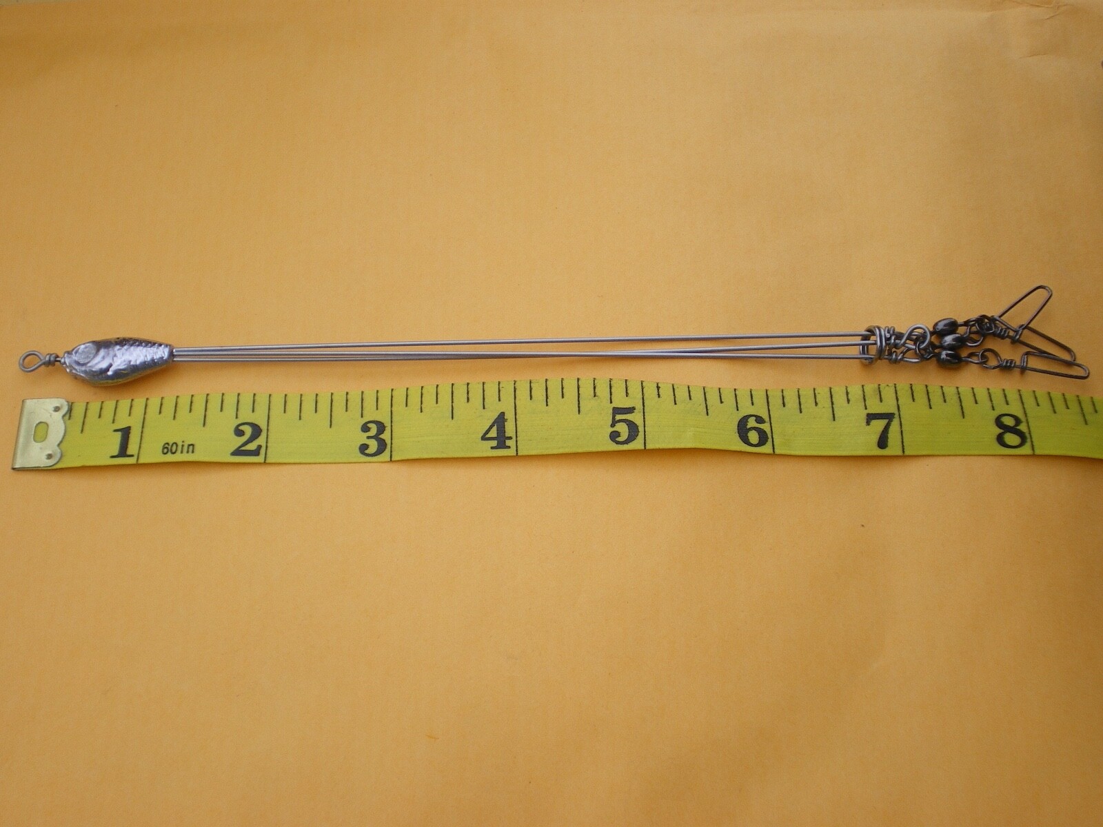 1 CRAPPIE,UMBRELLA,BASS RIG,TESTED IN ALABAMA, TX. 3 ARMS/.039 X 6"/UNPAINTED